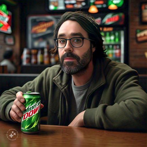 Imagine me drinking a Mountain Dew