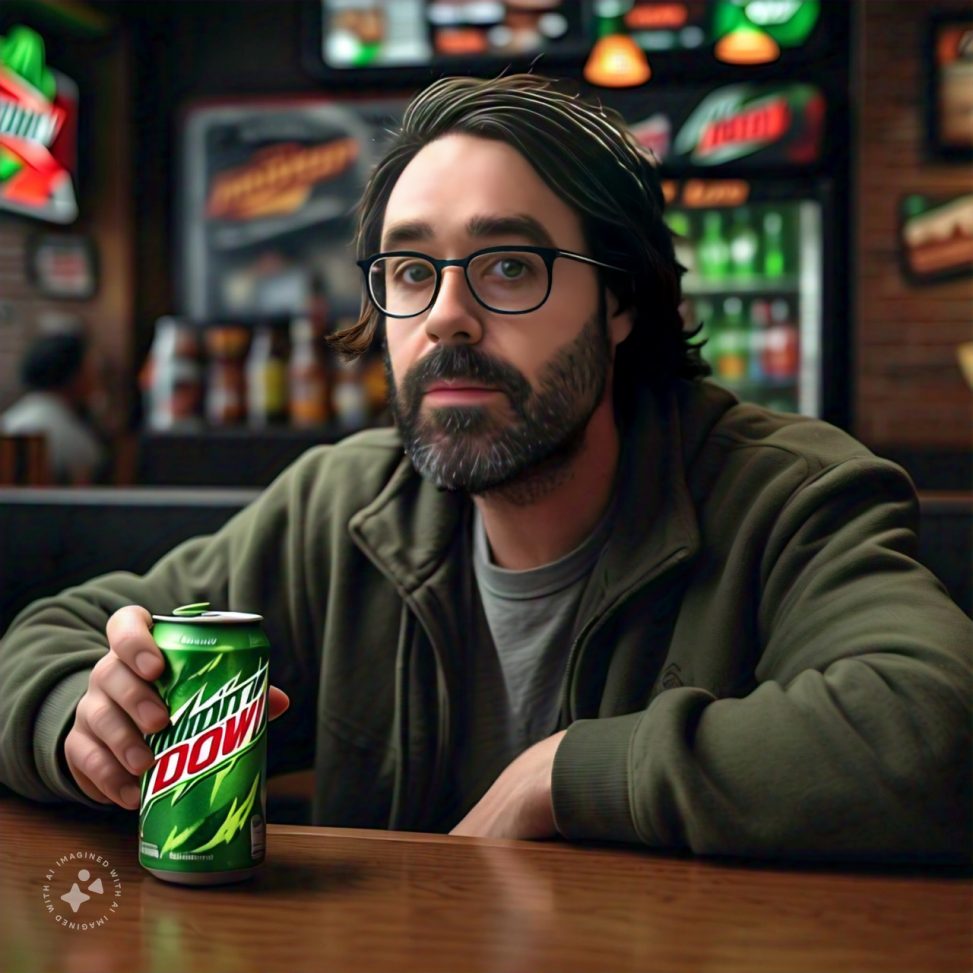 Imagine me drinking a Mountain Dew