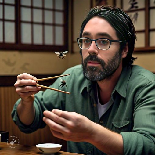 Imagine me catching a fly with chopsticks