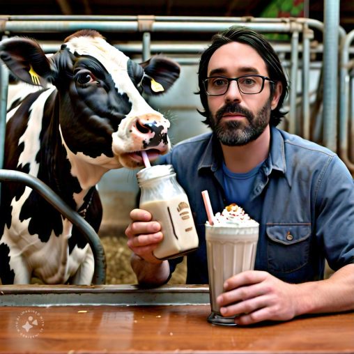 Imagine me and a cow sharing a milkshake