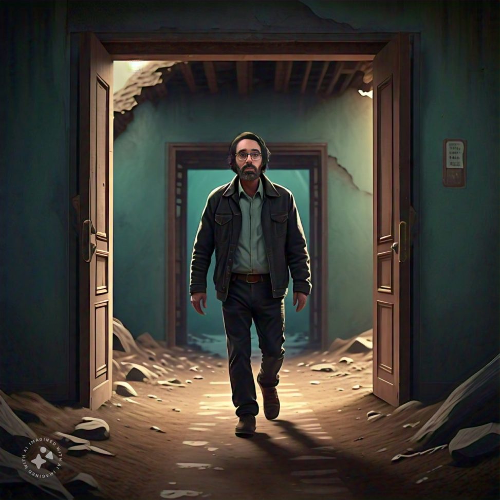 Imagine me walking into a doorway to nowhere